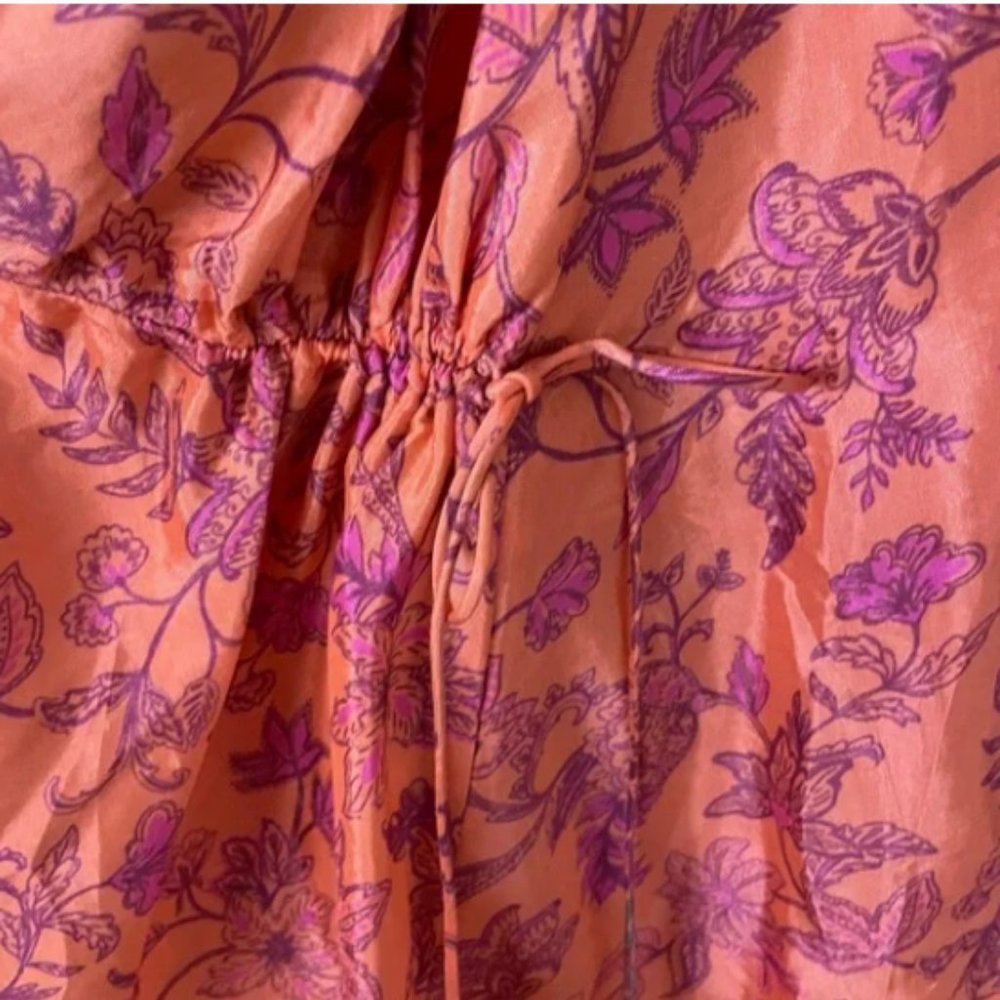 Free People Mira Coral One Shoulder Bohemian Tunic Tank Top.- XL - Picture 6 of 11